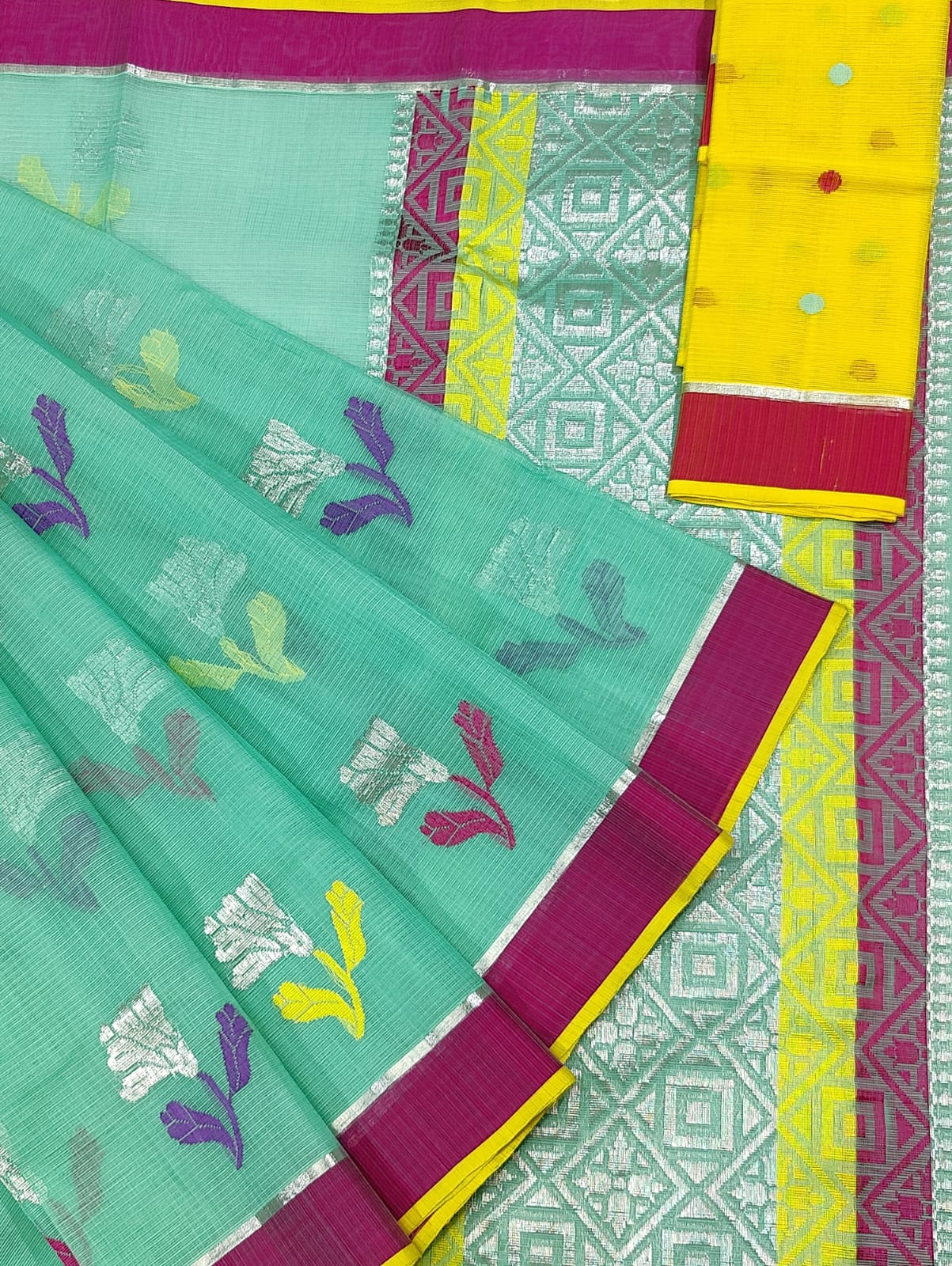 Exclusive Zarikota Saree with contrast blouse