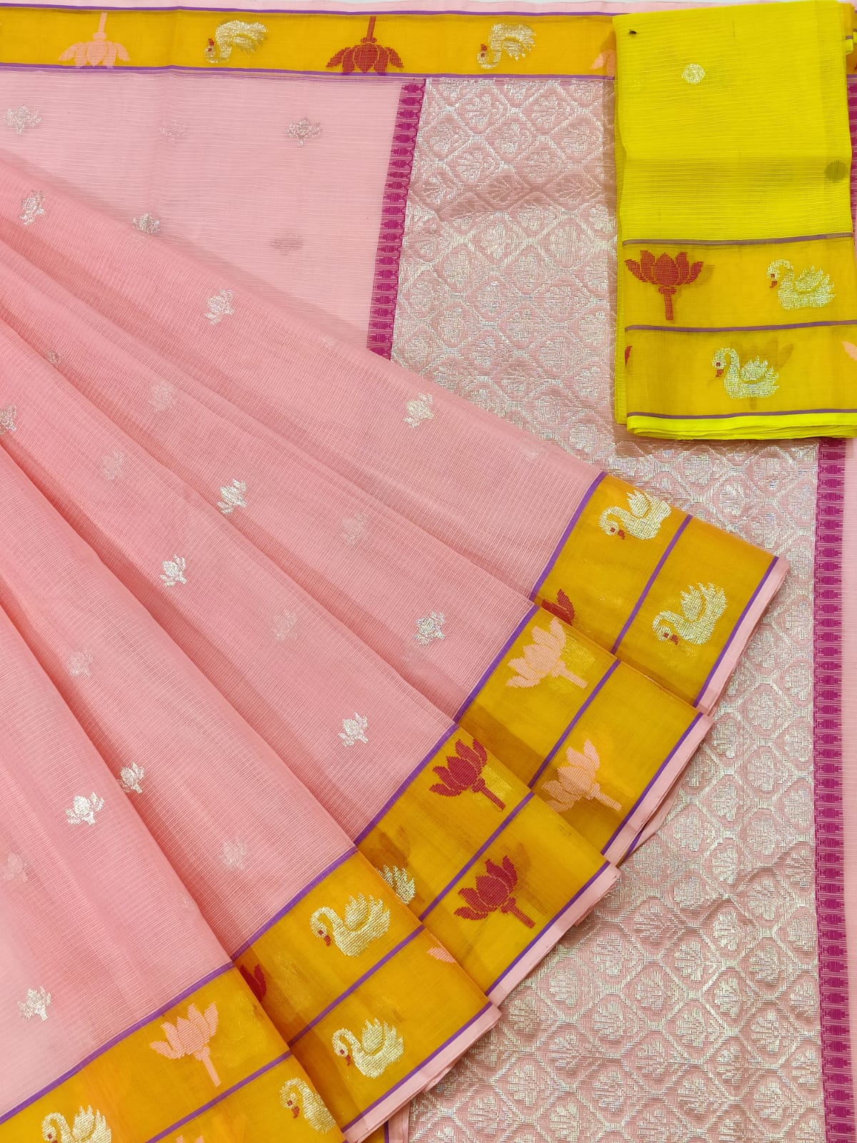 Exclusive Zarikota Saree with contrast blouse