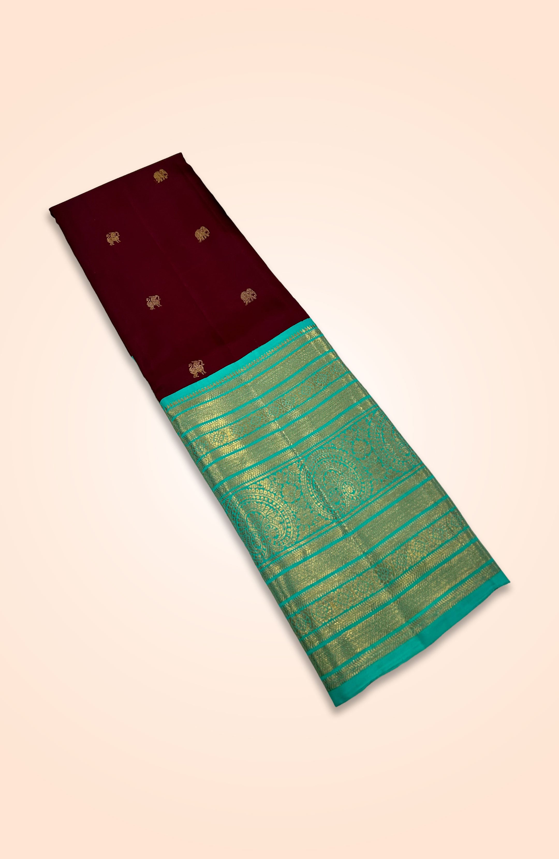 Pine Green Kanjivaram Saree